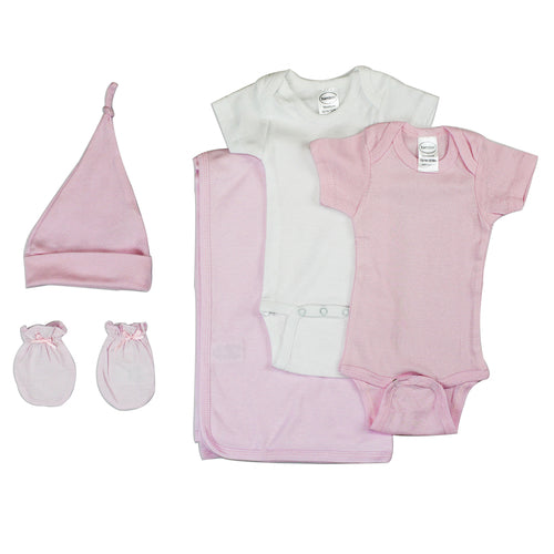 Newborn Baby Girl 5-Piece Layette Gift Set