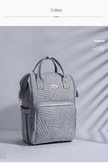 Gray backpack on a light gray background