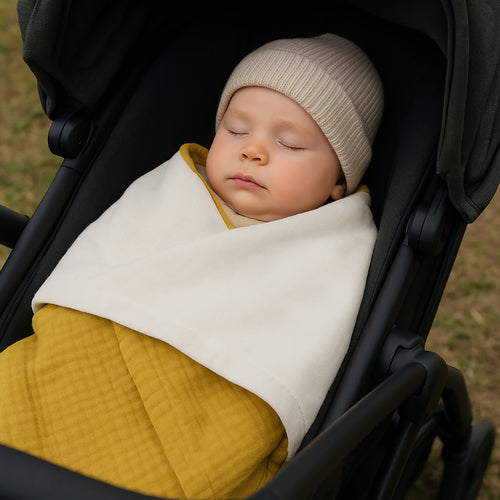 Organic Cotton Fleece Blanket -  Honey
