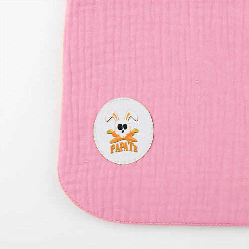 PaPate Organic Cotton Baby Bib | Double-Sided Absorbent Feeding Bib - Pink