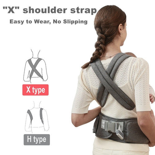 Ergonomic 3-in-1 Baby Carrier & Hip Seat | Adjustable Hands-Free Baby Carrier