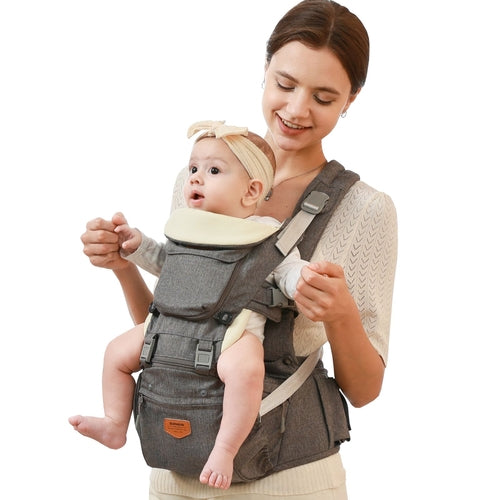 Ergonomic 3-in-1 Baby Carrier & Hip Seat | Adjustable Hands-Free Baby Carrier