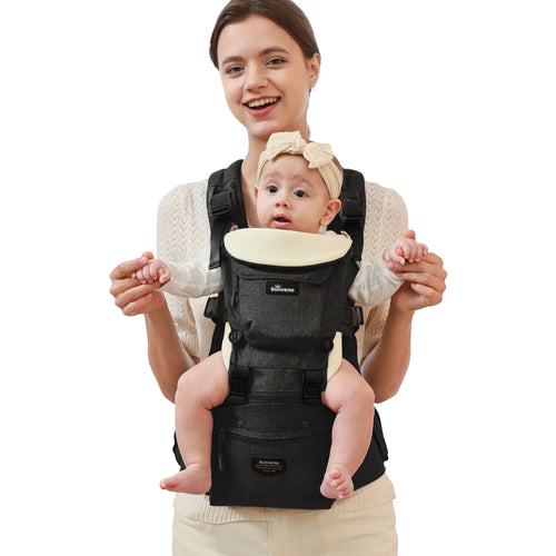 Ergonomic 3-in-1 Baby Carrier & Hip Seat | Adjustable Hands-Free Baby Carrier