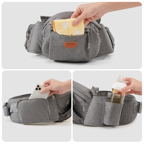 Ergonomic 3-in-1 Baby Carrier & Hip Seat | Adjustable Hands-Free Baby Carrier