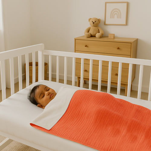 Organic Cotton Fleece Blanket -  Strawberry