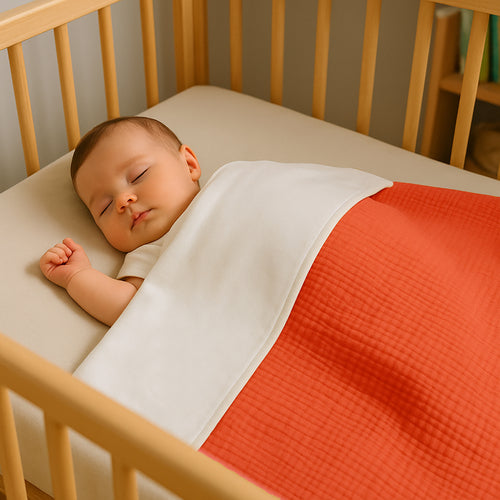 Organic Cotton Fleece Blanket -  Strawberry