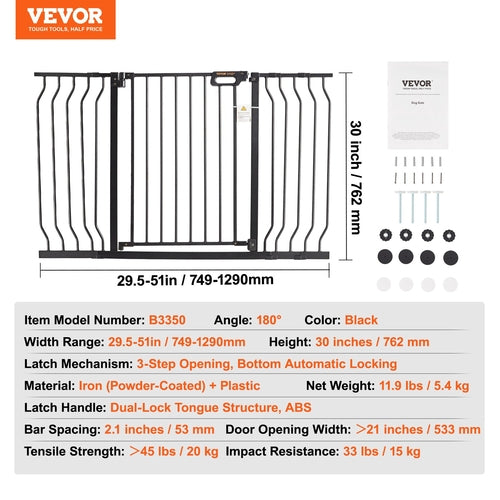 Baby Gate – Extra Wide Safety Gate for Stairs & Doorways