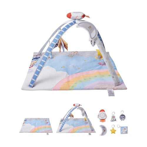 Baby Play Gym Mat with 6 Sensory Toys | Tummy Time & Activity Mat
